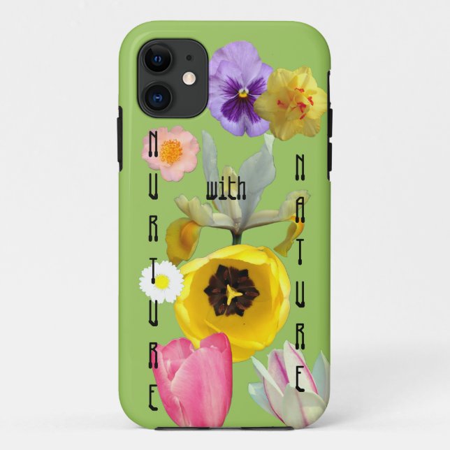 Capa Para iPhone 11 Capa de iPhone / iPad Nurture with Nature (Verso)