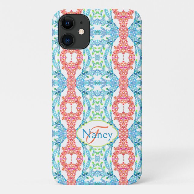 Capa Para iPhone 11 Capa de iPhone Nancy Mosaic (Verso)