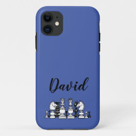 Capa Para iPhone 11 Capa de iPhone Personalizada com Tema de Xadrez