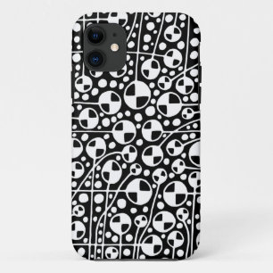 Capa Para iPhone 11 Capa de iPhone preta com Abstract 130112 v5 Branco