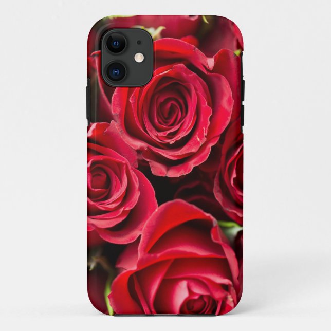 Capa Para iPhone 11 Capa de iPhone Resistente Red Roses (Verso)