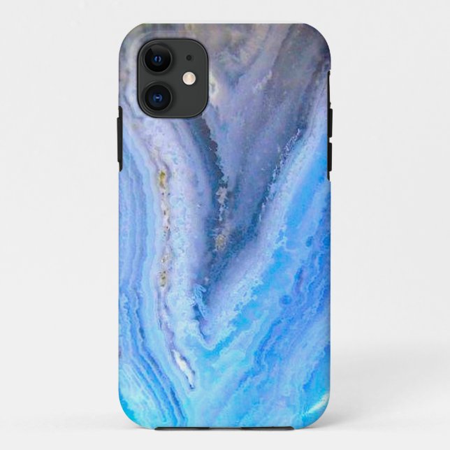 Capa Para iPhone 11 "Capa de telefone da pedra azul " (Verso)