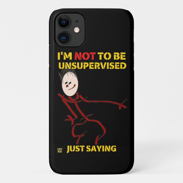 Capa Para iPhone 11 capa de telefone engraçada iPhone 11 "NÃO SUPERVIS (Verso)