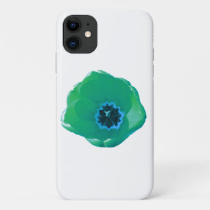Capa Para iPhone 11 Capa iphone 3 de Tulipas Verde e Azul