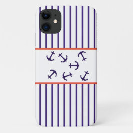 Capa Para iPhone 11 Capitão do Mar de Âncora Azul na moda