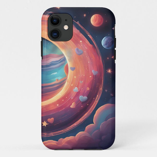 Capa Para iPhone 11 💖 🌠 "Capturado em sua órbita" (Verso)