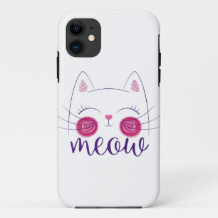 Capa Para iPhone 11 Cara De Gato Bonita. Produto de fantasia engraçado