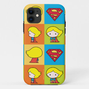 Capa Para iPhone 11 Caractere de Supergirl Chibi - Rotatória