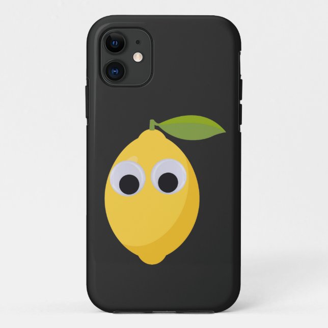 Capa Para iPhone 11 Caractere Lemon, fruta doce com olhos malvados (Verso)