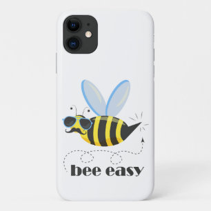 Capa Para iPhone 11 Caráter de abelha com óculos de sol do bigode Abel