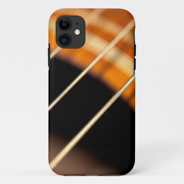 Capa Para iPhone 11 Carateres Acústicos De Violão Acústicos, Depenados (Verso)