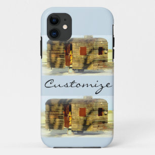 Capa Para iPhone 11 Caravana de madeira resistida vintage do cigano do