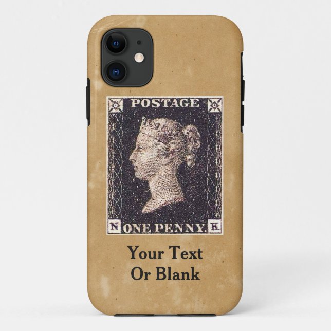 Capa Para iPhone 11 Carimbo de Penny Black (Verso)