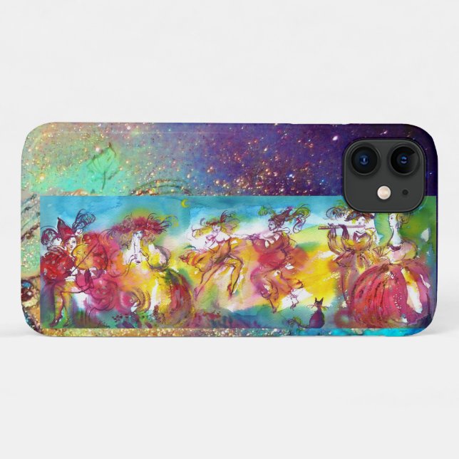 Capa Para iPhone 11 CARNIVAL NIGHT / Mascarada veneziana,Dance Music (Verso (horizontal))