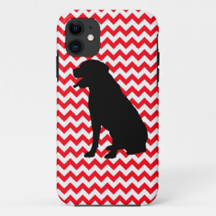 Capa Para iPhone 11 Carro de bombeiros Chevron vermelho com silhueta