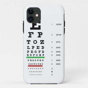 Capa Para iPhone 11 carta da visão do olho de Snellen para o