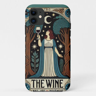 Capa Para iPhone 11 Cartão de Tarô de Vinho