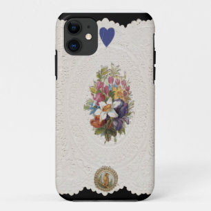 Capa Para iPhone 11 Cartão dos namorados que descreve as flores,