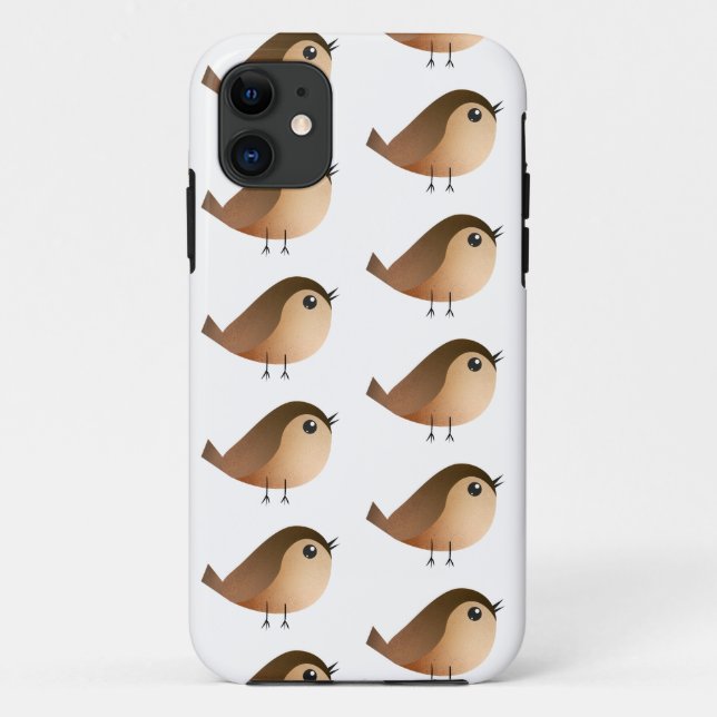 Capa Para iPhone 11 Cartografia de Pássaro Sparrow (Verso)