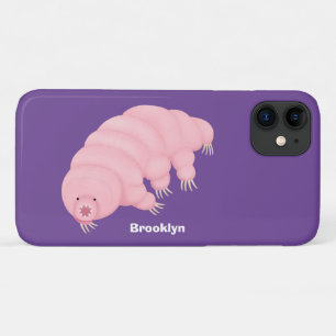 Capa Para iPhone 11 Cartografia de ursos-d'água, cor-de-rosa-branca,