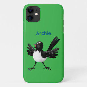 Capa Para iPhone 11 Cartoon australiano Willie Wagtail personalizado