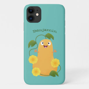 Capa Para iPhone 11 Cartoon de abóbora de abóbora-de-bico-branca