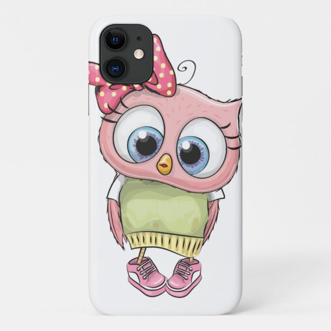 Capa Para iPhone 11 Cartoon de Coruja (Verso)
