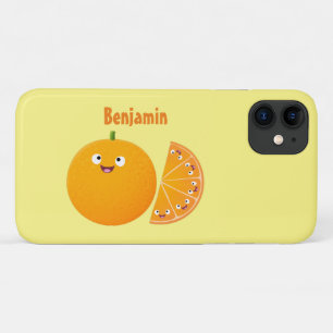 Capa Para iPhone 11 Cartoon de fruta de citros de laranja feliz