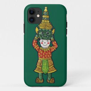 Capa Para iPhone 11 Cartoon de Menino Cultural Bonito em Máscara