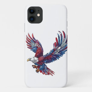 Capa Para iPhone 11 Cartoon de uma águia, conceito de 4 de julho