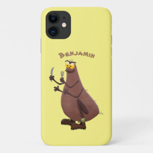 Capa Para iPhone 11 Cartoon feio e faminto