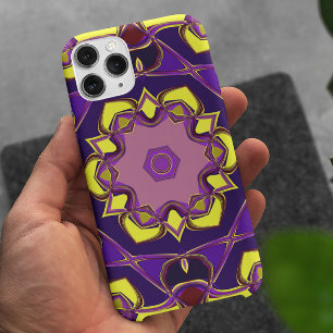 Capa Para iPhone 11 Cartoon Mandala Flor Amarelo e Puro