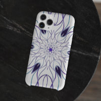 Cartoon Mandala Flor Branco e Puro