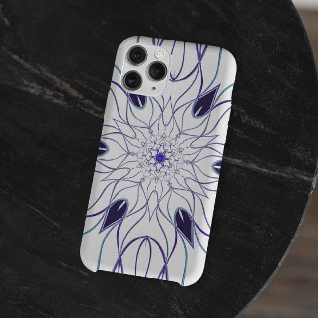 Capa Para iPhone 11 Cartoon Mandala Flor Branco e Puro (Criador carregado)