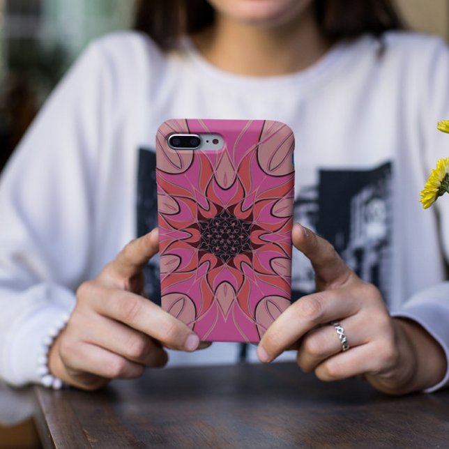 Capa Para iPhone 11 Cartoon Mandala Flor Rosa (Criador carregado)