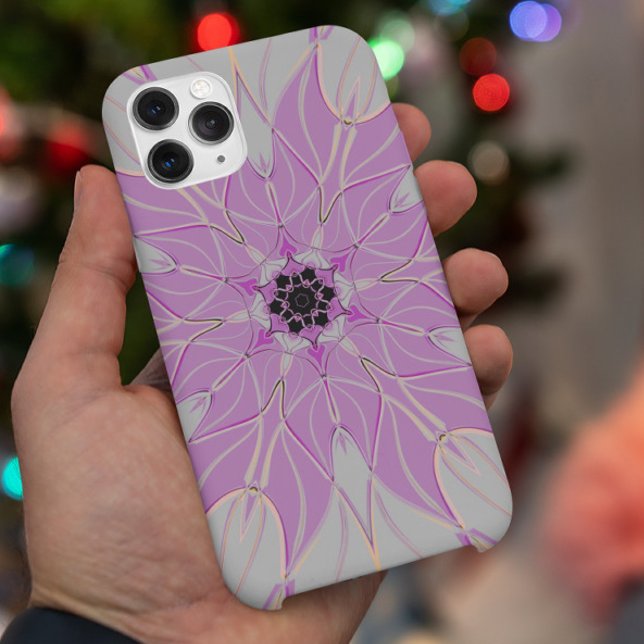 Capa Para iPhone 11 Cartoon Mandala Flor Rosa e Branco (Criador carregado)