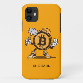 Capa Para iPhone 11 Cartoon Personalizado com Criptomoeda Bíblia Funny