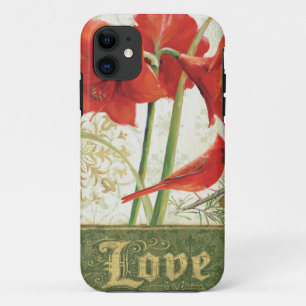 Capa Para iPhone 11 Casa para o amor do Amaryllis do Natal