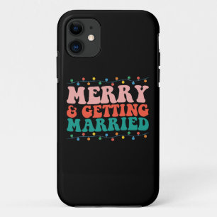 Capa Para iPhone 11 Casal Alegre e Casando Natal Groovy