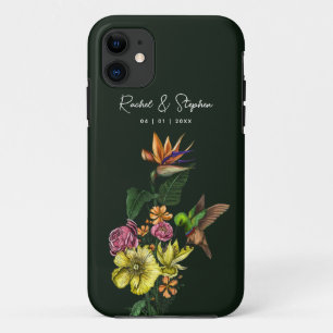 Capa Para iPhone 11 Casamento de Verão Floral Tropical Elegante com Be