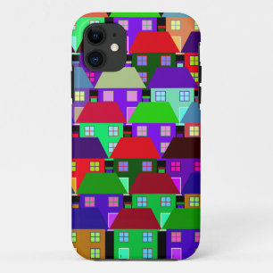 CAPA PARA iPhone 11 CASAS COMUNIDADE LAR COLORIDO