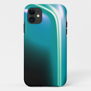 Capa Para iPhone 11 Cascata de luz verde brilhante