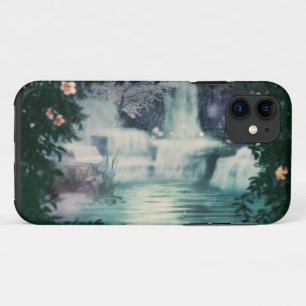 Capa Para iPhone 11 Cascata de queda de água fantasia