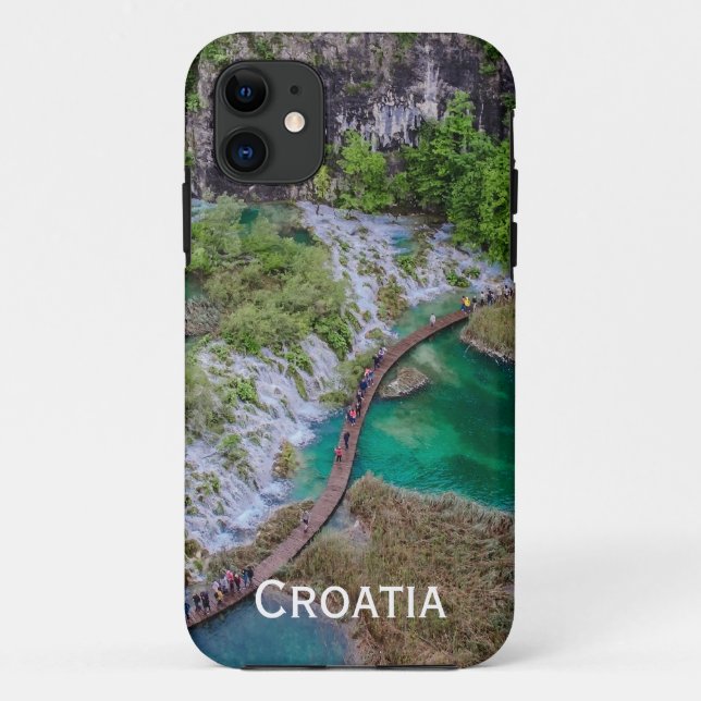 Capa Para iPhone 11 Cascata em cascata de cascata de Plitvice no parqu (Verso)