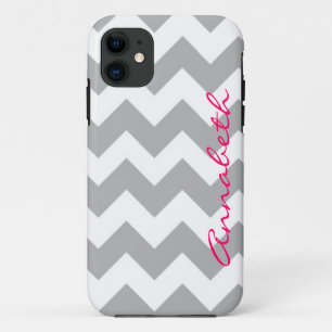 Capa Para iPhone 11 Case mate cinzenta do iPhone 5 de Chevron