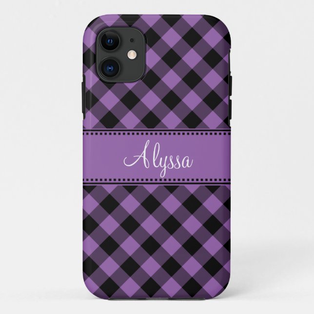 Capa Para iPhone 11 Case mate do iPhone 5 da xadrez (Verso)