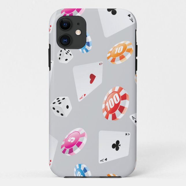 Capa Para iPhone 11 Casino, padrão dos acessórios dos jogos 8 (Verso)