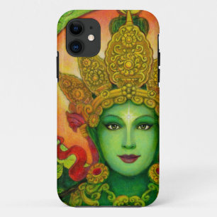 Capa Para iPhone 11 Caso budista do iPhone 5 de Tara do verde da deusa