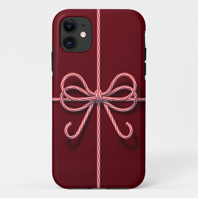 Capa Para iPhone 11 Caso Candy Cane Arco iPhone 5 (Verso)