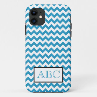 Capa Para iPhone 11 Caso Chevron Blue & White iPhone 5